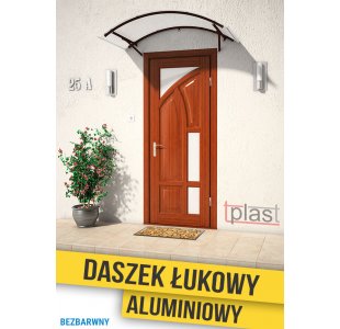 Daszek nad drzwi łukowy ALUMINIOWY 140x90cm
