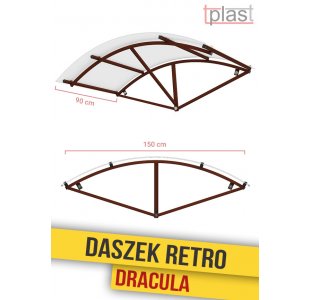 Daszek nad drzwi retro Dracula 150x90cm