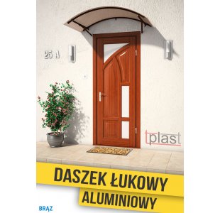 Daszek nad drzwi łukowy ALUMINIOWY 140x90cm